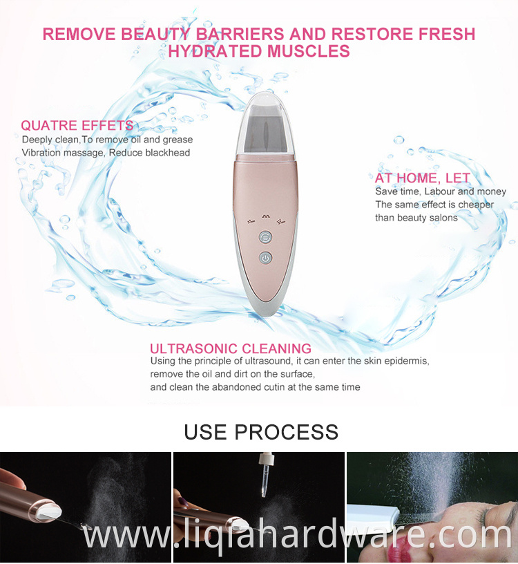 Electric peeling exfoliator ultrasonic handle face skin scrubber spatula